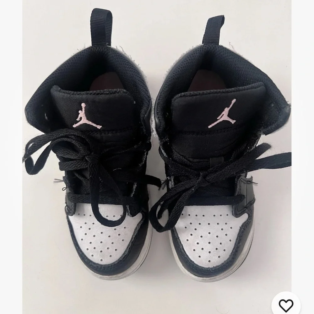 Nike Air Jordan 1 Mid Toddler Girls Sneaker Zen Master Pink Black 9c